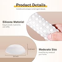 Vista 2 de Parachoques para puerta de gabinete, 200 piezas autoadhesivas transparentes para puertas de armario para armarios de cocina, tablas de cortar