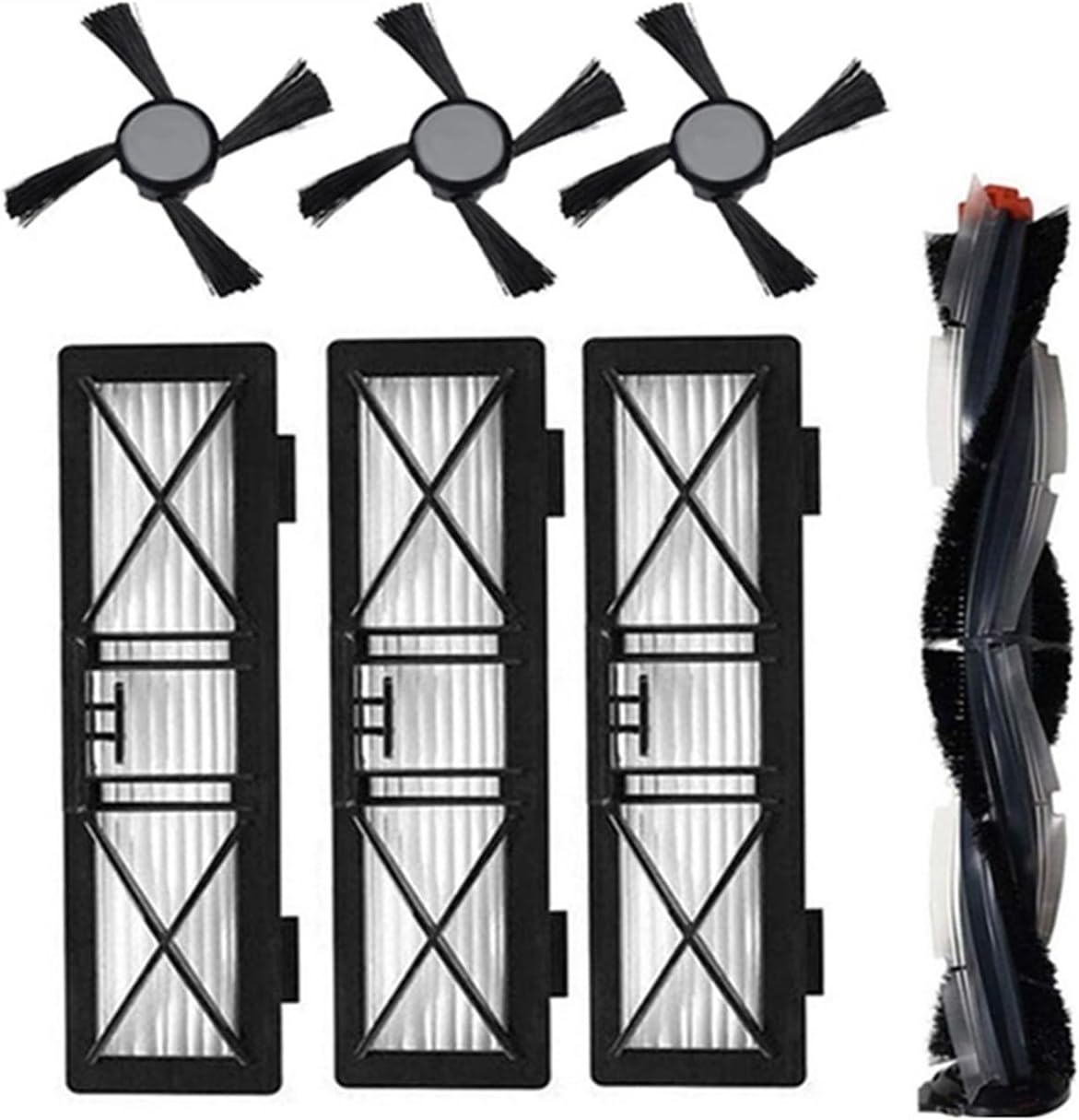 Sweeping Spare Main Side Brush Hepa Filter. Compatible for Neato Botvac D Series. Compatible for D3 D4 D5 D6 D7 D9 D10 D70E D75 D80 D85 Robot Vacuum Cleaner Replacement Parts Accessories ( Color : 7PC