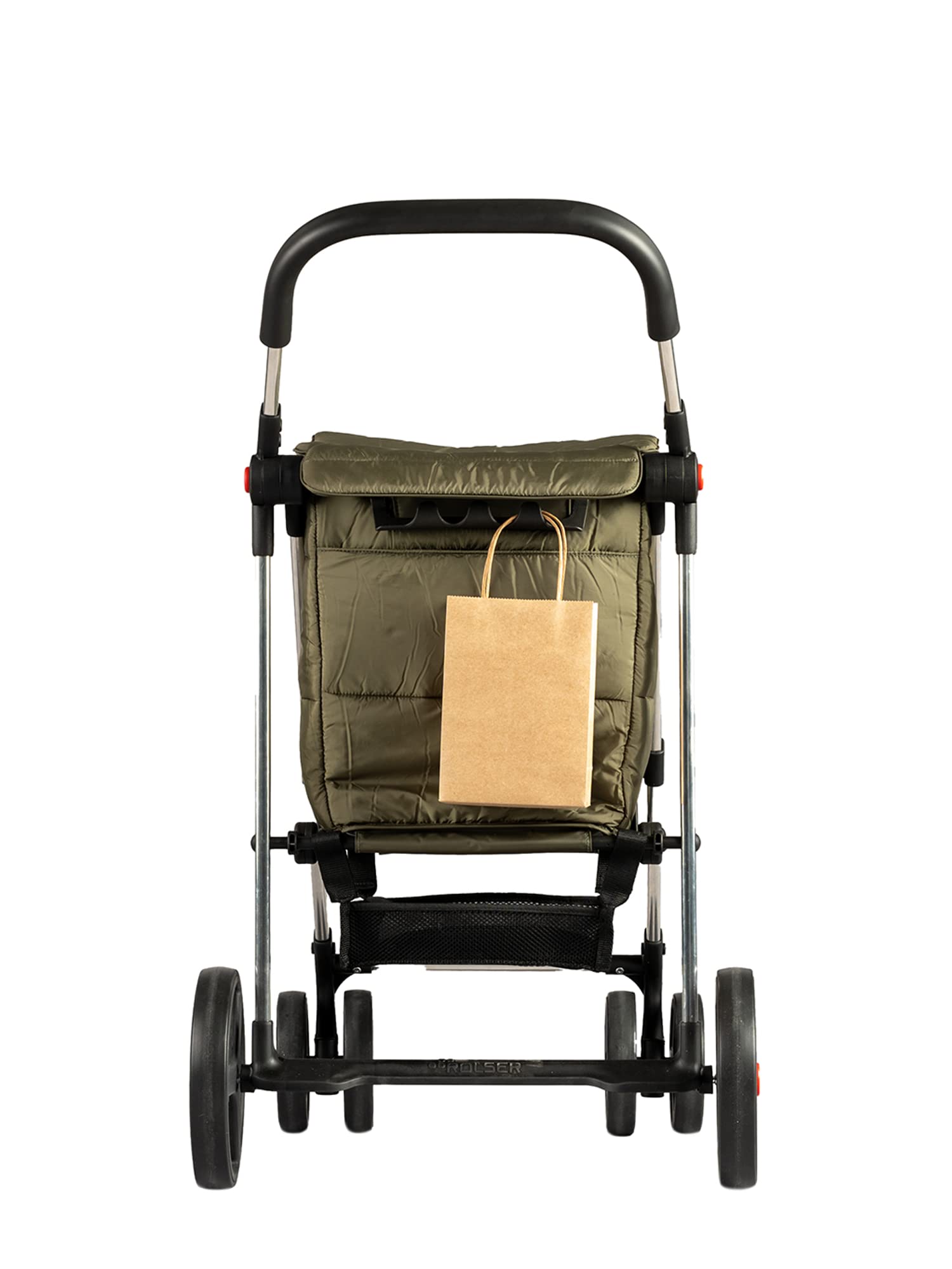 Carrello Della Spesa Pieghevole Rolser Big Polar – Telaio In Alluminio Con 2 Grandi Ruote E Borsa Smontabile, Colore Blu Marino