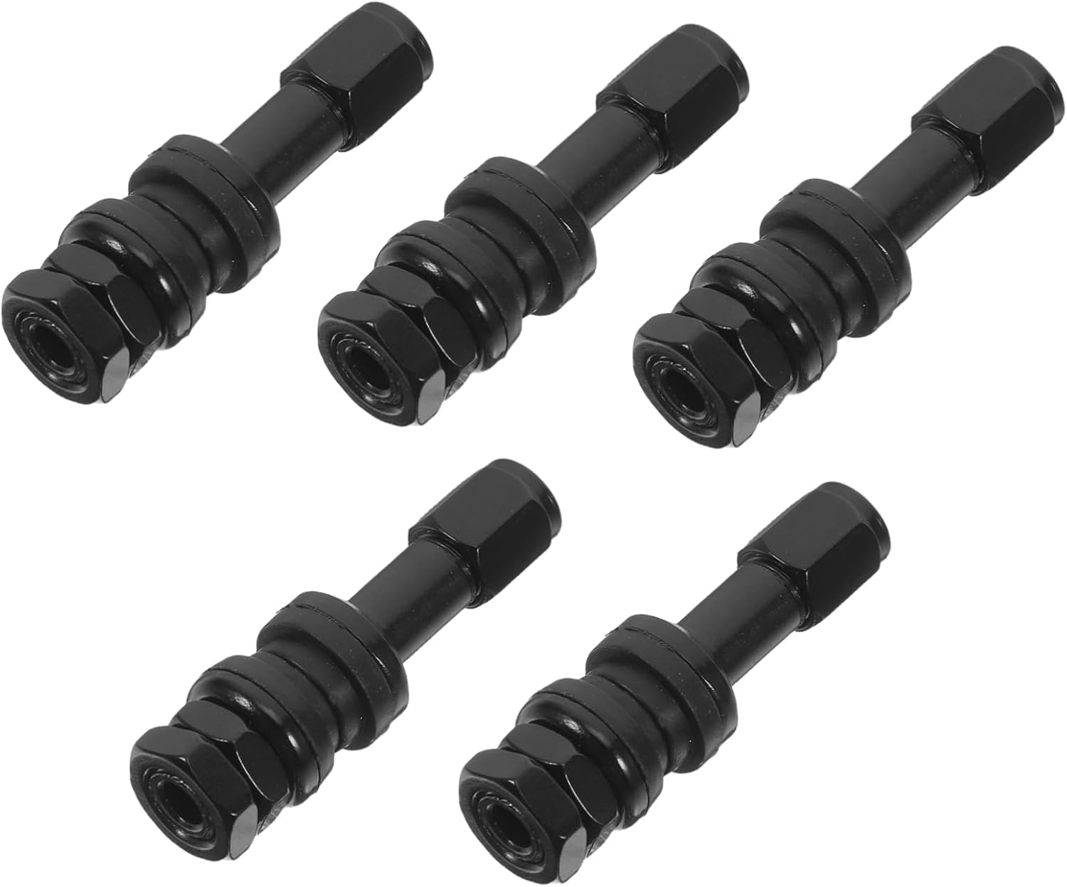 5pcs Tubeless Tire Valve Stem Tool Aluminum Alloy Clamp Valve Stem Adapter Sturdy Structure for Vehicle Use