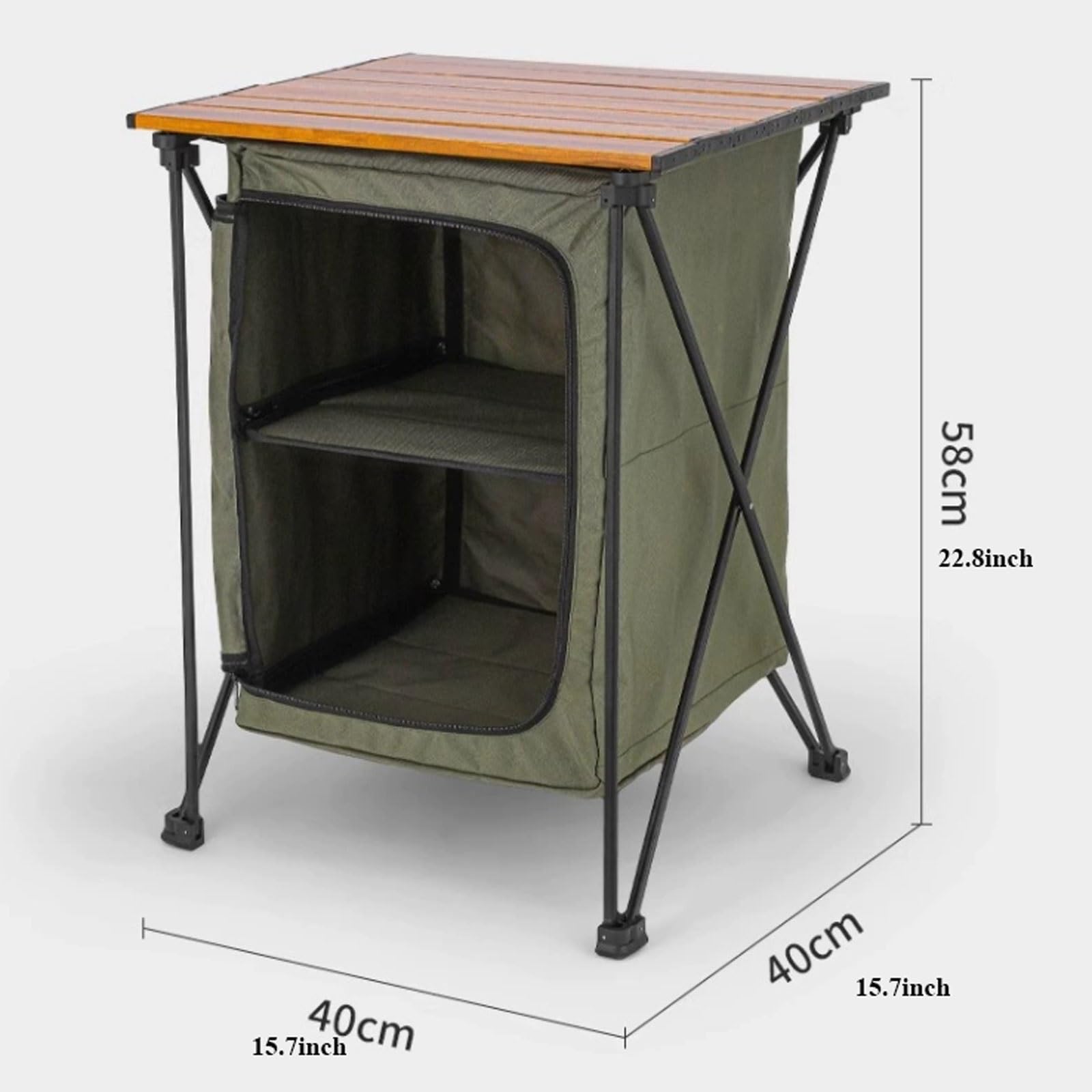 Aufbewahrungsbehälter Faltbarer Aufbewahrungsschrank for den Außenbereich, Camping-Aufbewahrungsbox, tragbarer Picknicktisch, Organizer for Outdoor-Camping, Aufbewahrung von Picknickzubehör, Büchern,