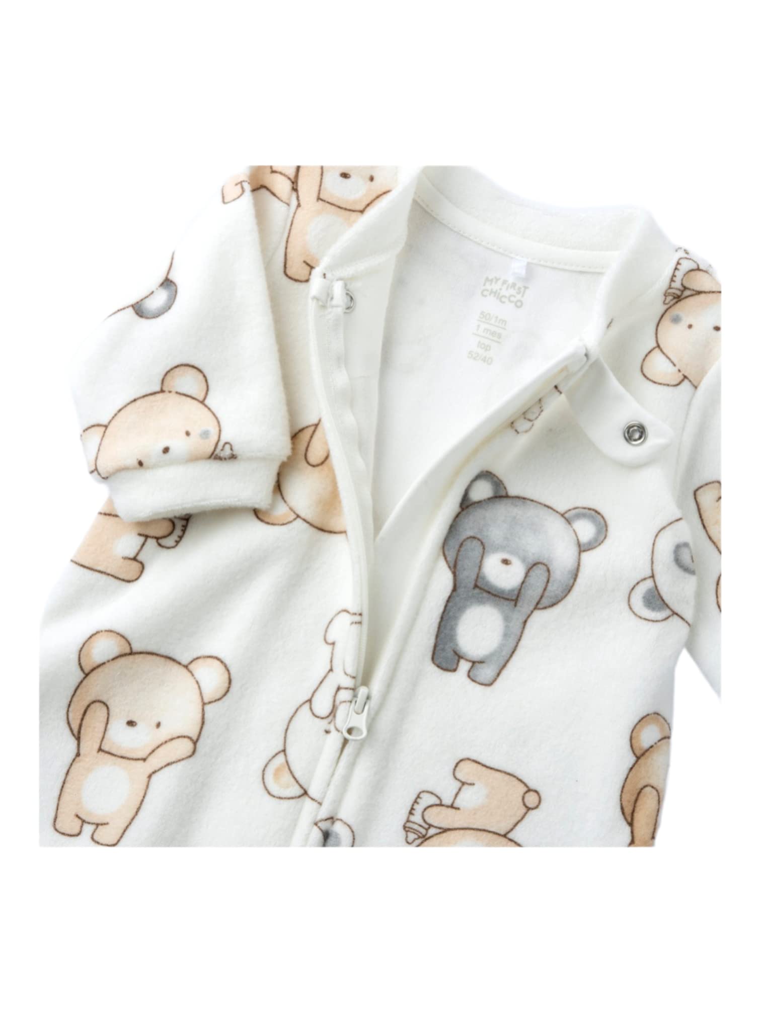Chicco, Pijama con estampado unisex, multicolor, beige, 3 mes