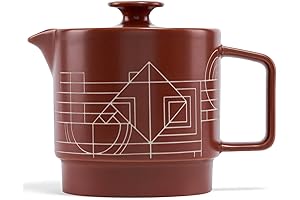 Tea Forte Terra Stoneware Teapot with Infuser and Lid - Frank Lloyd...