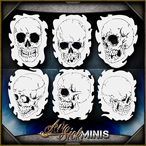 Mini Sinister Six - Skull Set AirSick Airbrush Stencil Template