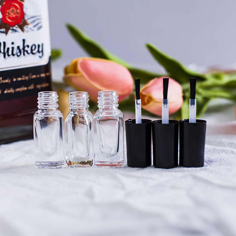6 flaconi vuoti da 10 ml di smalto per unghie in vetro con