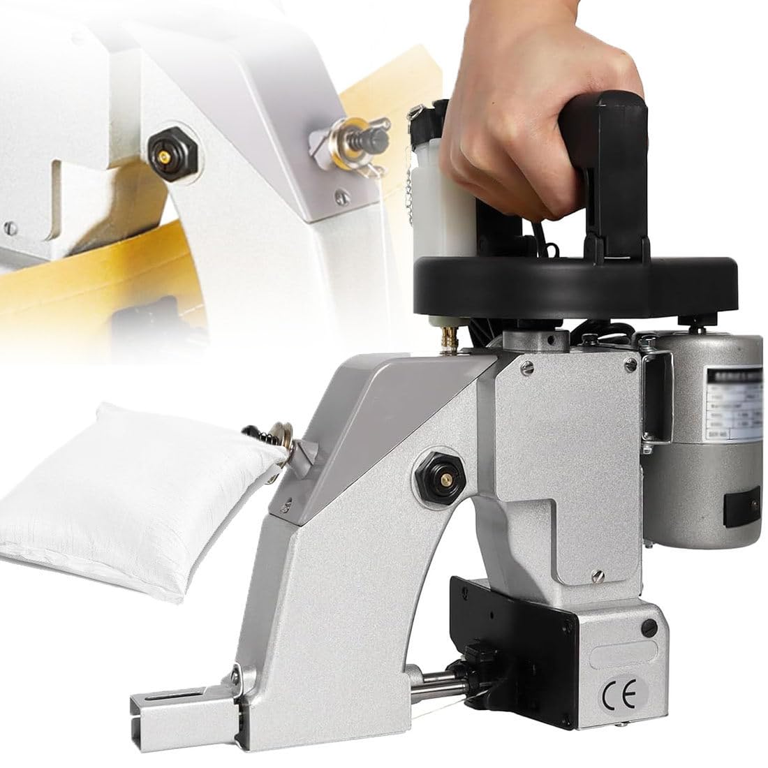 ZMJGLL Electric Sewing Bag Closer Machine, Handheld Bag Stitcher, 90W Electric Stitcher Knitted Bag Closing Packing Machine, for Rice/Sack/Woven/Paper