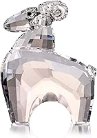 Vista 7 de Figura coleccionable del zodíaco de oveja de cristal, adorno de animal para decoración del hogar, regalos de cumpleaños (azul)