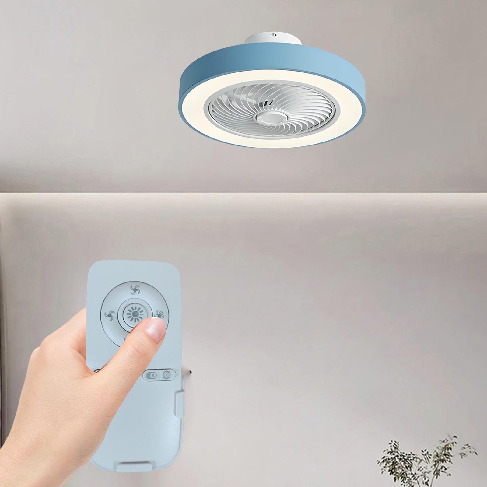 Télécommande pour Ventilateur de Plafond avec Lumière pour Ventilateurs Invisibles,