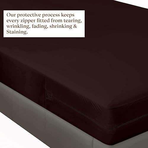 Miniatura 6 de Sábana bajera con cremallera, sábana bajera extra larga con cremallera de 16 pulgadas, bolsillo profundo de 16 pulgadas, sábana inferior de