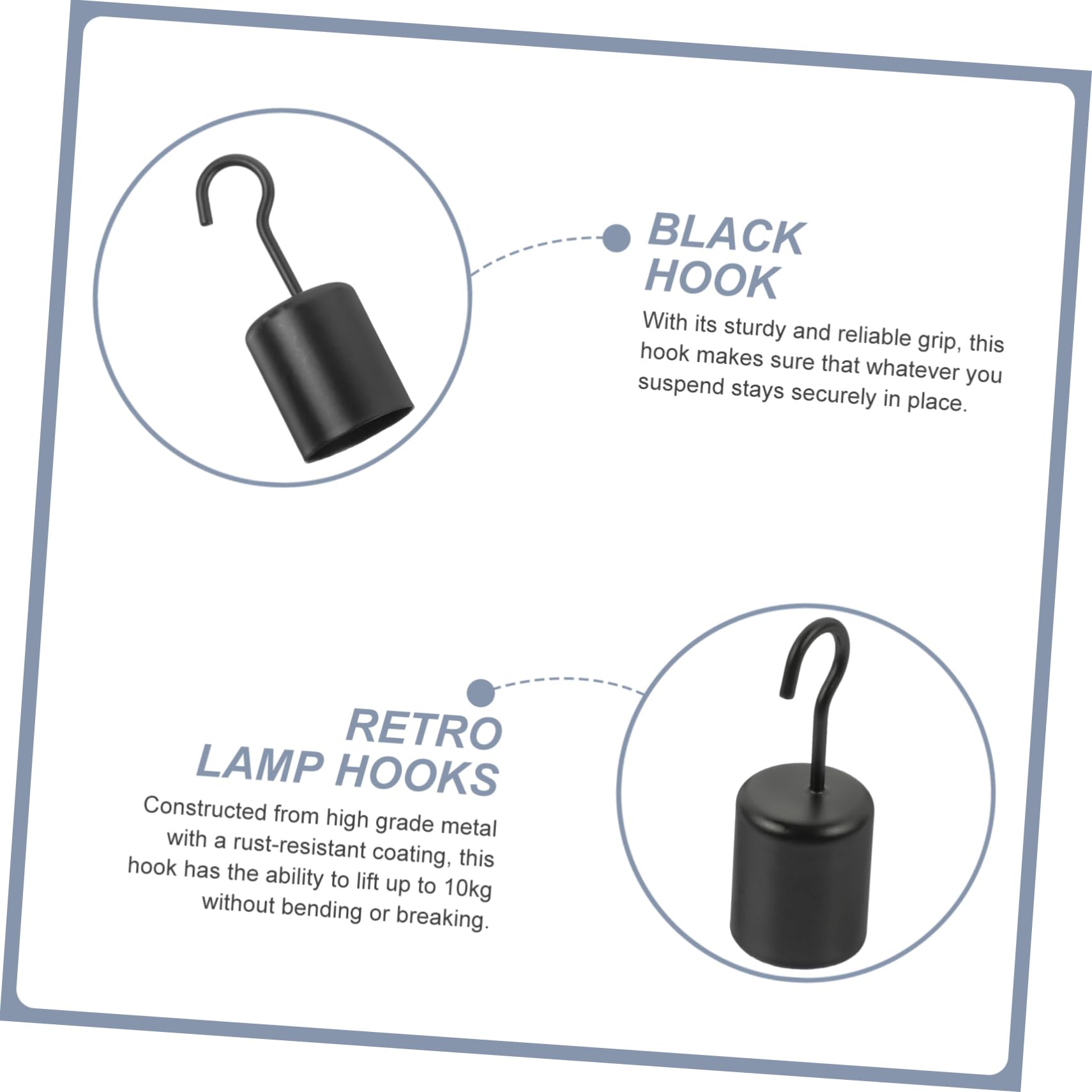 MUCKLILY 10pcs Rope Cable Grip Hooks Outdoor String Lights Ceiling Hooks Lighting Supplies