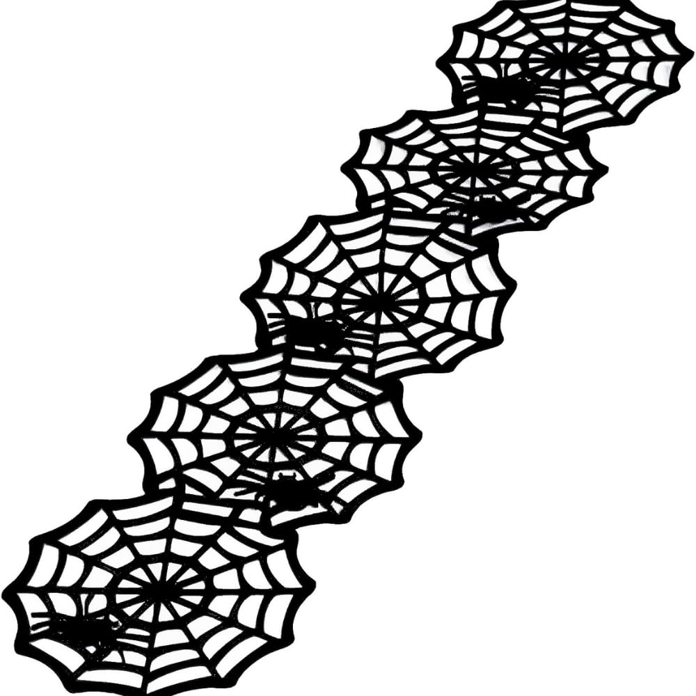 Diecut Felt Spider Web Table Runner I Pack of 1