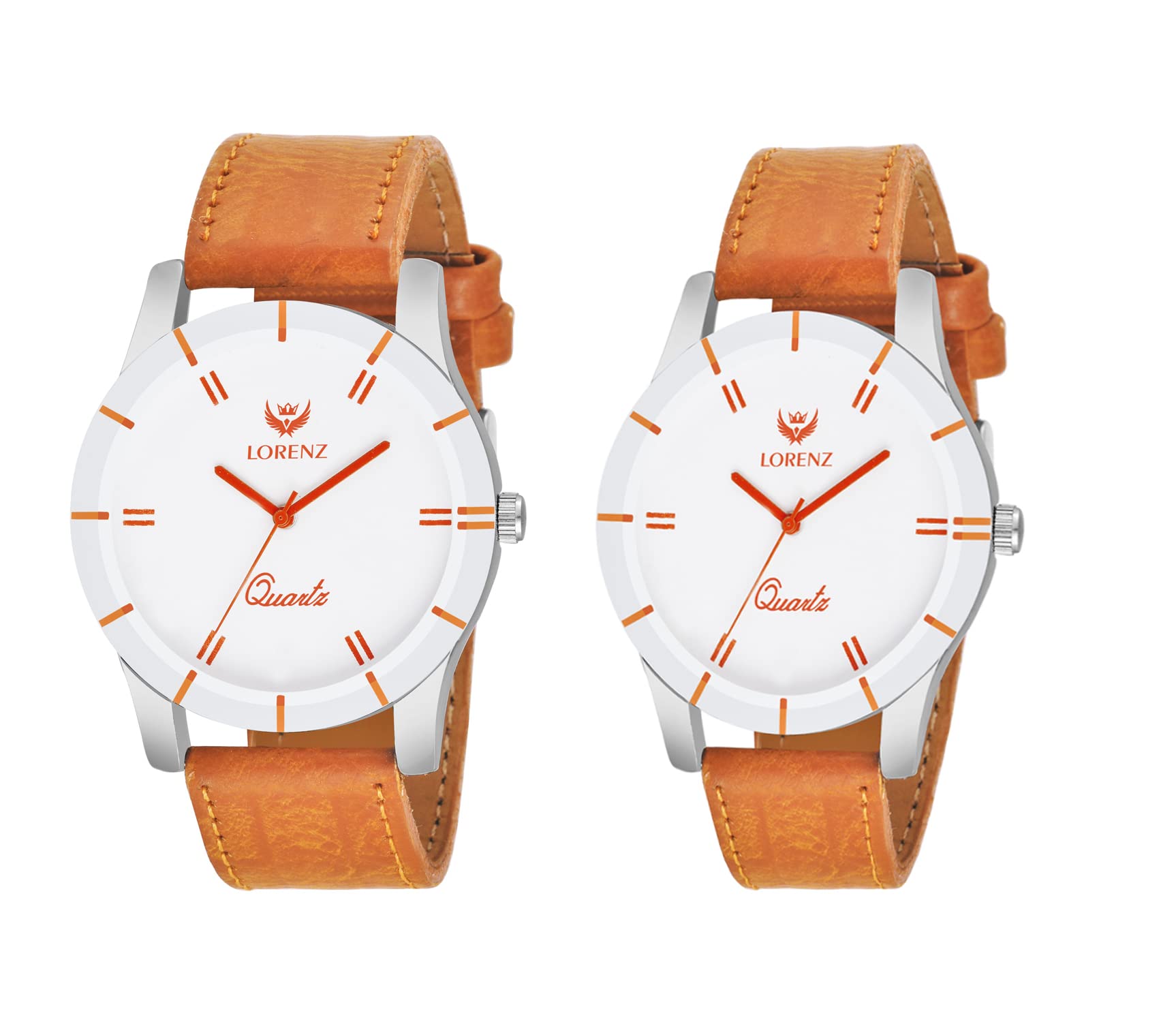 LORENZ Gift Box Combo of White Dial Analog Watch for Couples- AM-4A (B07H7WLLG4) Amazon Price History, Amazon Price Tracker