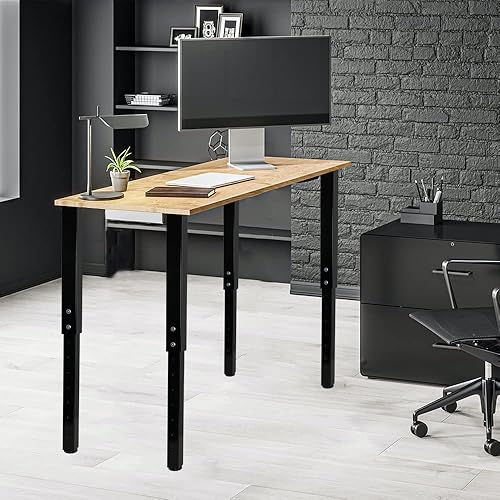 Miniatura 4 de QLLY Patas de mesa cuadradas ajustables, 24-40 pulgadas, 23.6-39.4 in, patas de mesa personalizadas para oficina en casa, juego de patas para