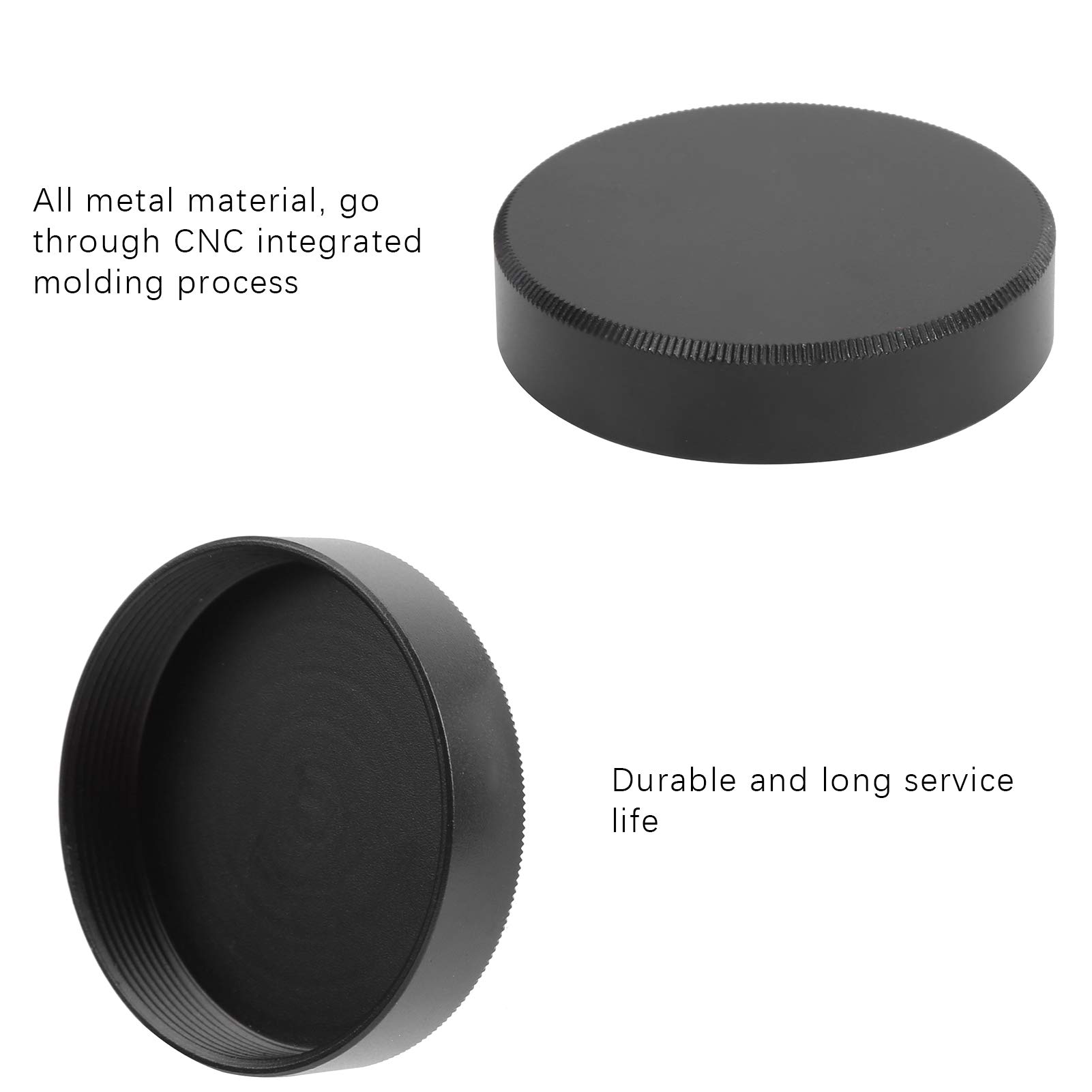 2-Pack M42 Mount Lens Rear Caps - Aluminum Alloy Protective Covers For Camera Lenses