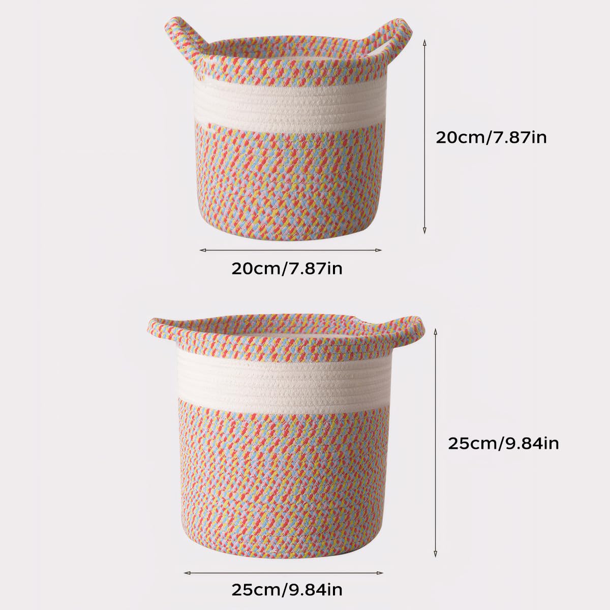 Panier pratique pour magazines et journaux pour votre maison - Idéal pour 2 boîtes de réception dans la salle de bain pour quatre personnes - Tricot à partir du casier - Dimensions : 25 x 25