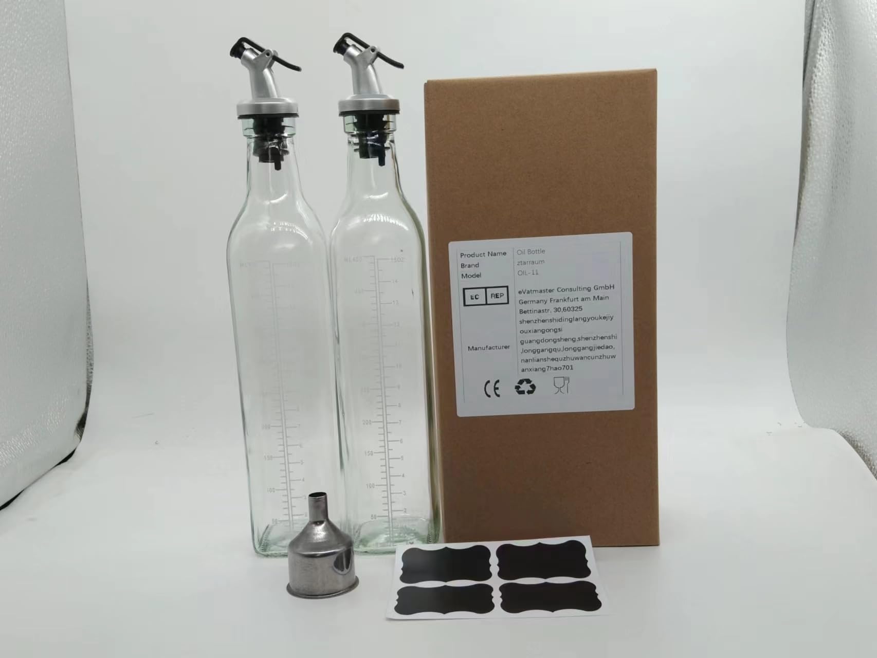 2 Oliera Dispenser 300 Ml - Salvagoccia, In Plastica Alimentare, Per Olio E Aceto, Design Prattico - Foto 9
