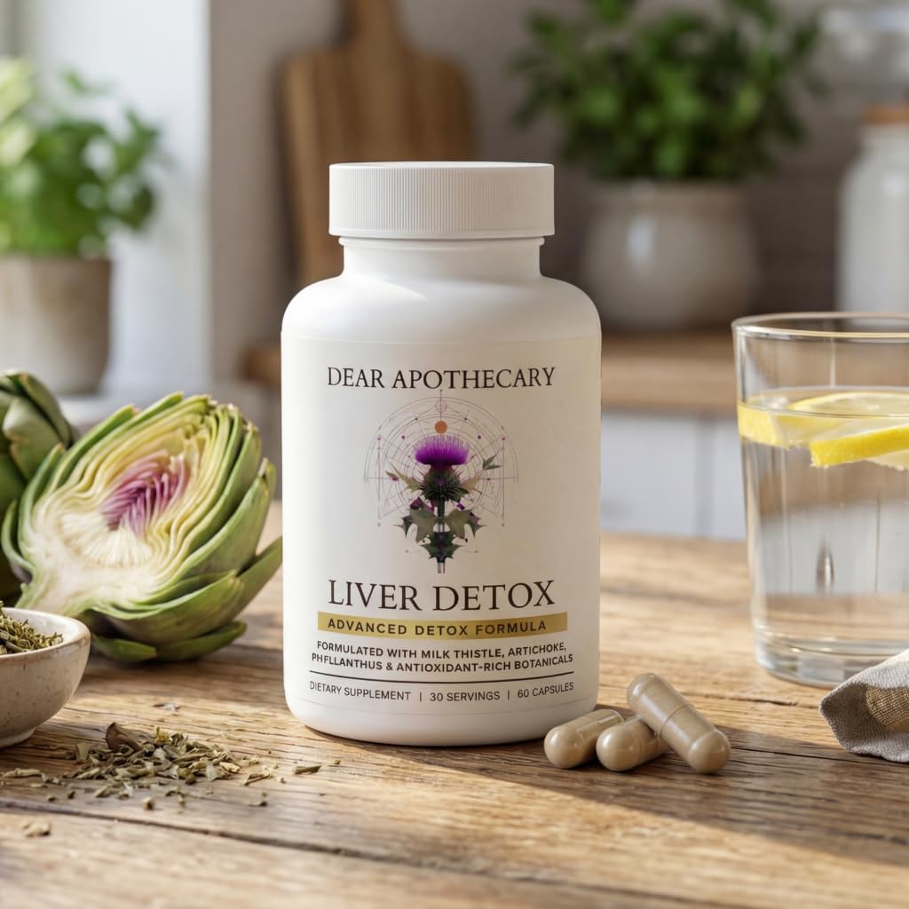 Liver Detox & Support Supplement with Milk Thistle 200mg Dandelion Root Artichoke - 22 Ingredient Liver Health Formula with Zinc Choline Turmeric Berberine - 60 Vegan Capsules