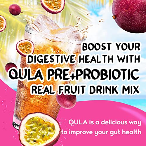 Qula Kombucha Powder, Live Probiotic Prebiotic Drink Mix Real Fruit Fiber Travel Friendly Gut Health Gluten Free Alcohol Free No Added Sugar (Shapeshifter, Electric Berry, Little Wish 30 X 8G Packets) #TOP1
