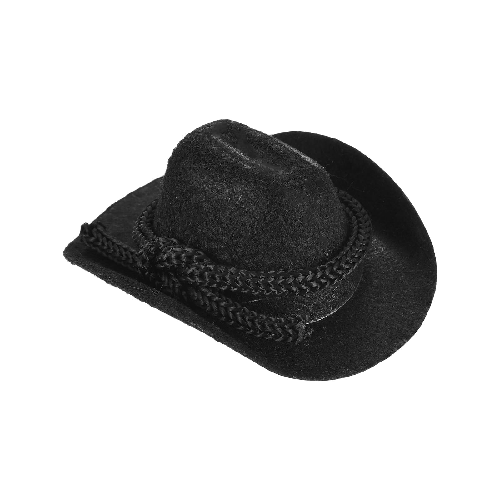 PATIKIL Mini Cowboy Hats, Black Miniature Western Cowboy Hat Tiny Dollhouse Accessories for Crafts Dolls Wedding Party Dress Decoration Hair Accessories Snowman,2.6 x 2 x 1.2 Inch
