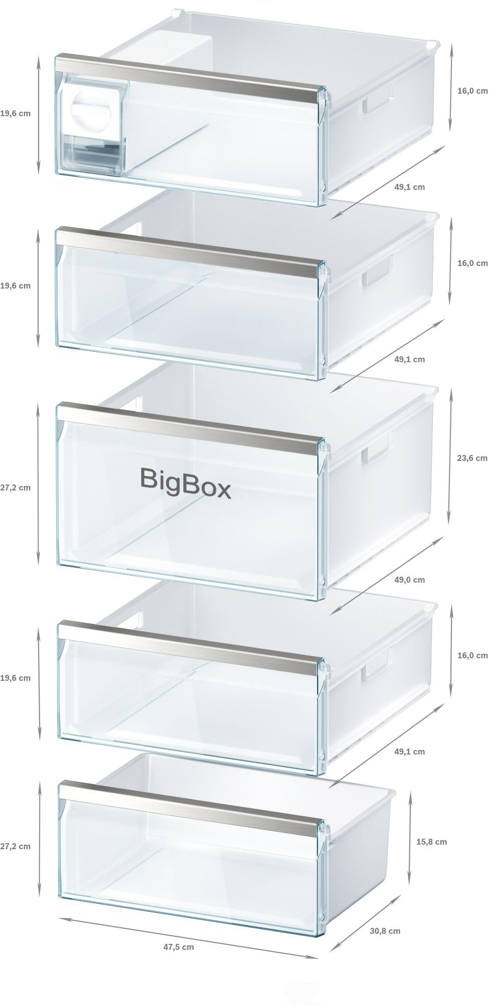 Bosch Serie 6 GSN54AWCV XXL-Gefrierschrank, 176 x 70 cm, 327 L, NoFrost, LED-Beleuchtung, BigBox, Weiß