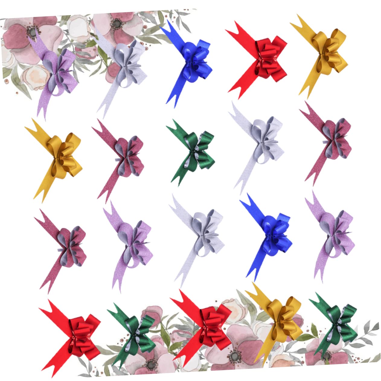 Abaodam 100pezzi Fiocchi Decorativi Natalizi Motivo Fiocco Di Fiocchi Di Raso Per Decorazioni Di Matrimonio e Feste Versatile e Resistente Per Albero Di Natale Regali e Eventi Festivi