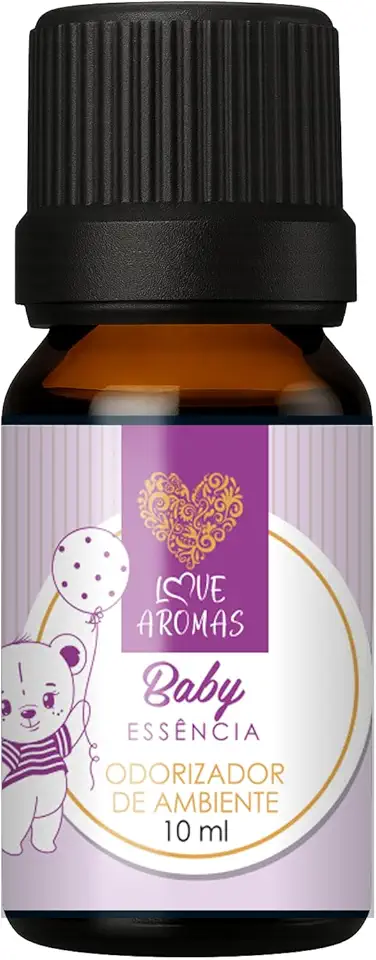 Essência de Lavanda Inglesa 10ml Love Aromas – Odorizador de Ambiente Concentrado, Aroma Doce e Aconchegante, Ideal para Difusores, Aromatizadores e Umidificadores (Cheirinho de Bebê)