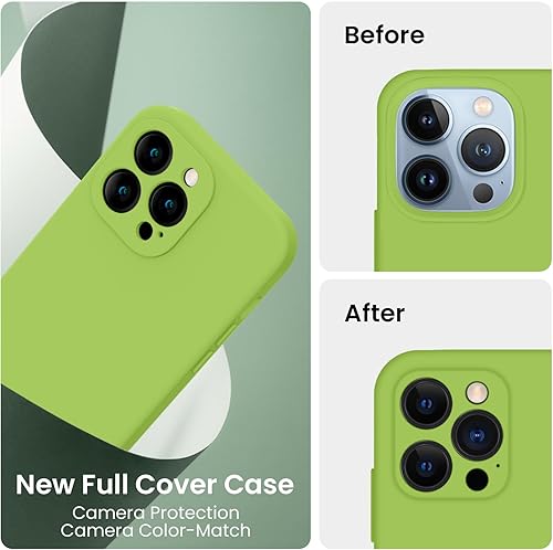 Miniatura 3 de FireNova Funda diseñada para iPhone 13 Pro Max, funda de silicona protección de cámara con 2 protectores de pantalla, forro interior de microfibra
