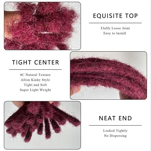 Miniatura 7 de Extensiones de cabello humano real de 20 hebras para mujereshombresniños, se pueden teñir, decolorar, rizar, 4 pulgadas, extensiones de rastas