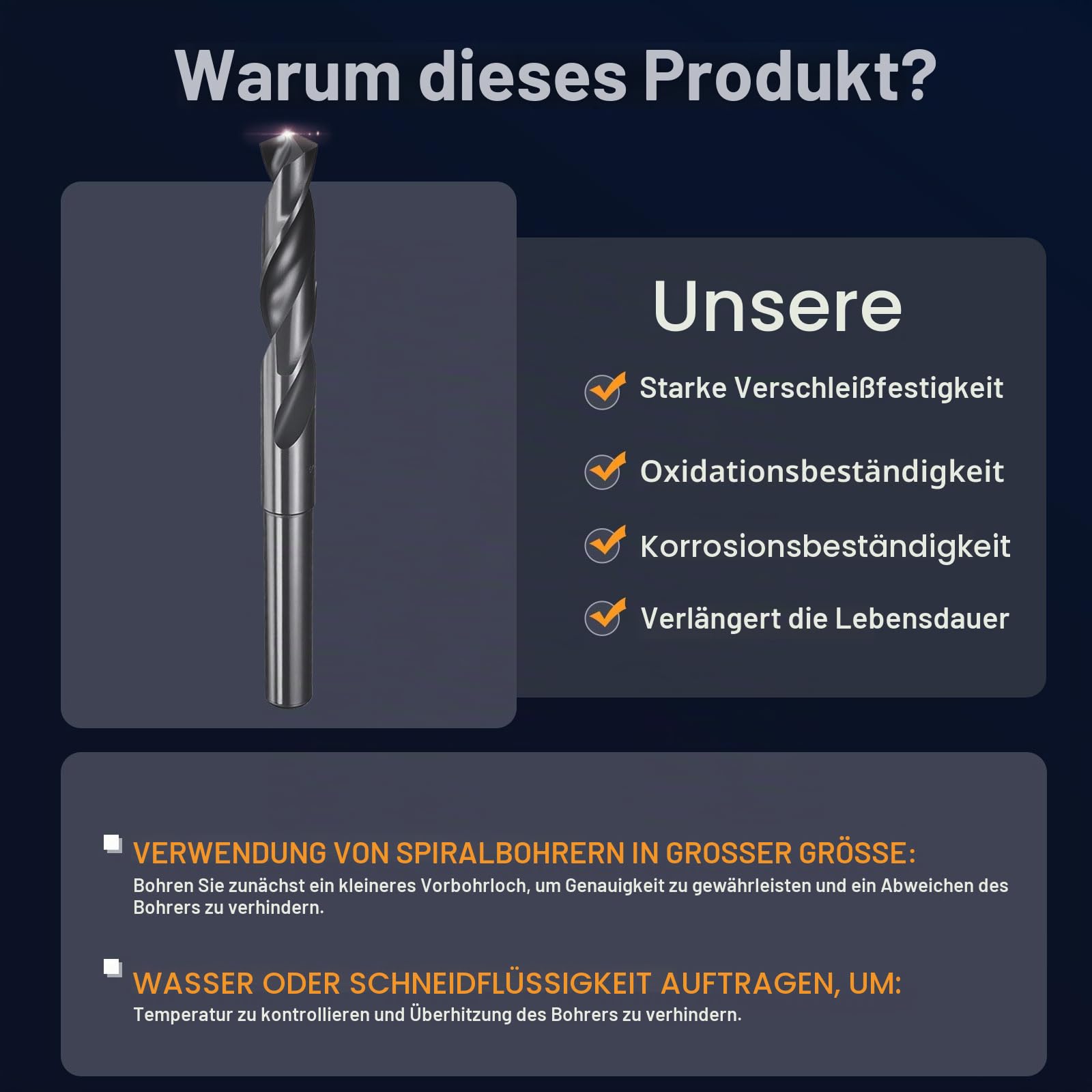 QUARKZMAN 33mm Bohrer, HSS Spiralbohrer 135° Reduzierte Schaft Metallbohrer Nitrierung Schwarz für Hartmetall Stahl Aluminiumlegierung Holz Kunststoff