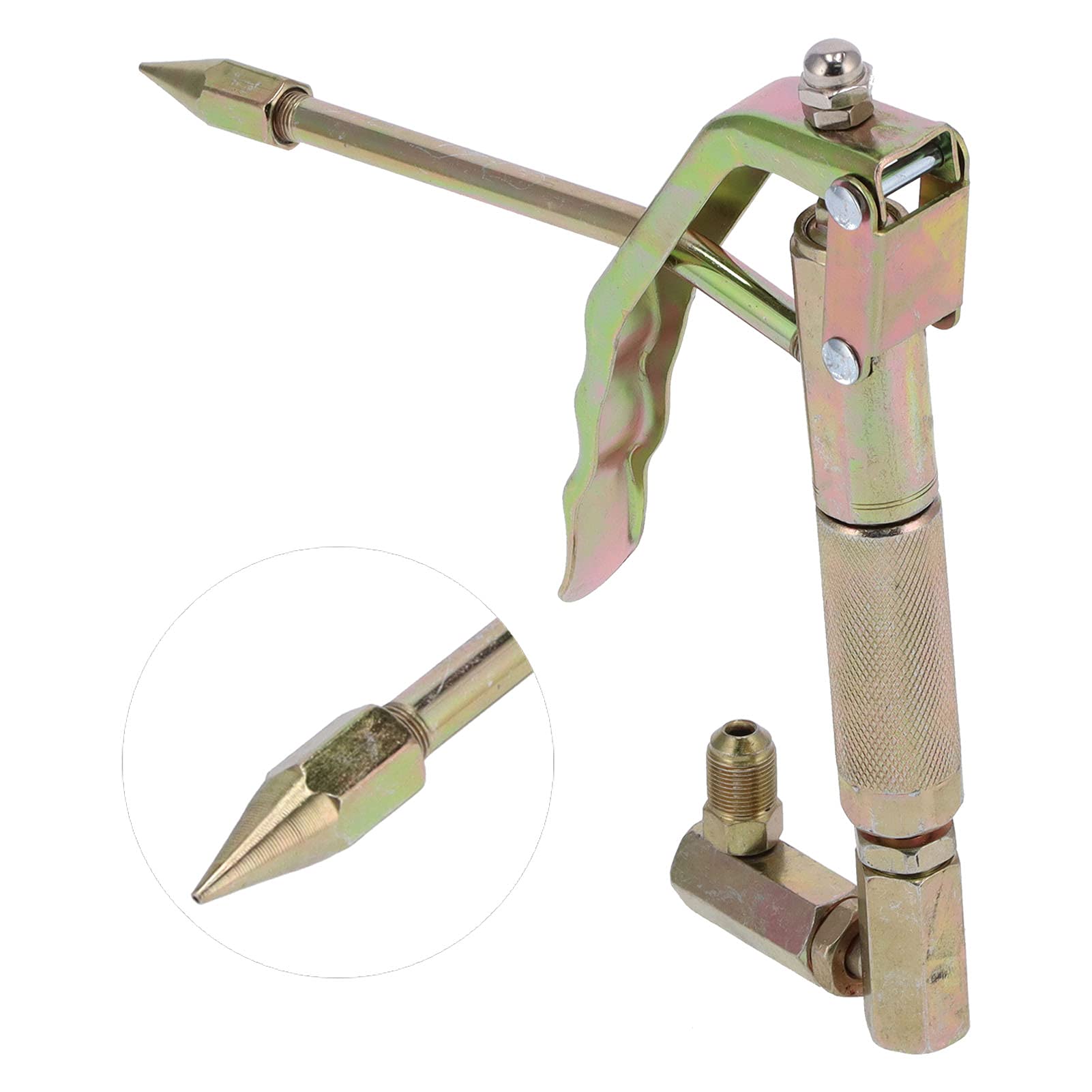 Tissting Ingrassatore Manuale Professionale con Rotazione 360° - Strumento per Manutenzione Apparecchiature, Auto, Moto, Camion e Aziende Agricole, 14.5x5.5 cm / 5.7x2.2 in