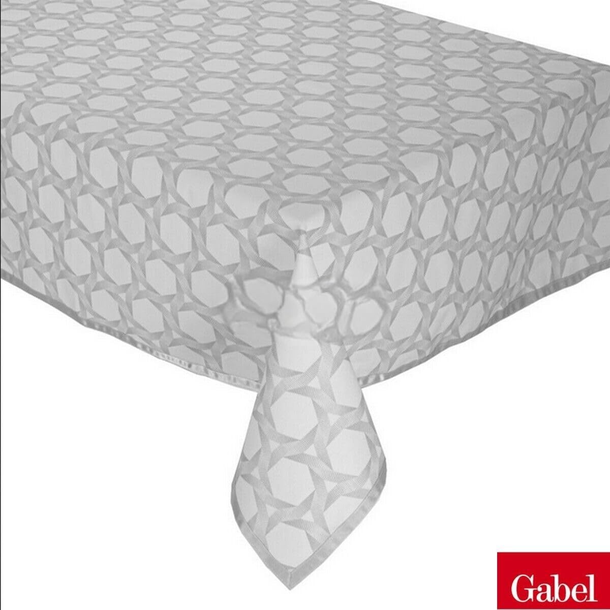 Generico BIBIHOME - Tovaglia Charme rettangolare in puro cotone di Gabel - vari colori e dimensioni (18 posti: 150x360 cm., PERLA)