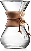 Chemex Cafeteira de vidro derramada - Série Clássica - 6 xícaras - Embalagem exclusiva