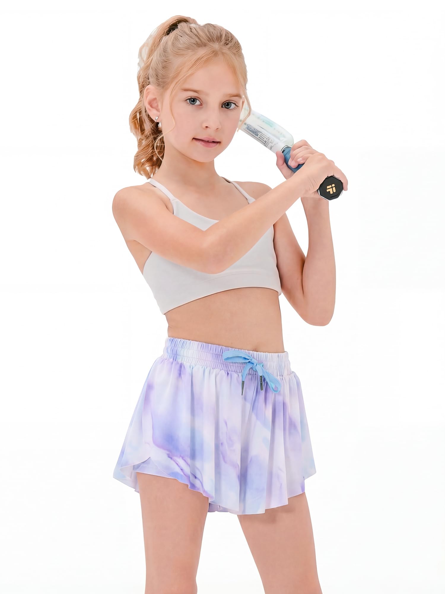 Stelle Girls Butterfly Shorts with Pockets Athletic Running Sports Skirt