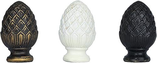 Miniatura 2 de Urbanest Juego de 2 remates de lámpara de piña, 2 pulgadas de alto, bronce aceitado