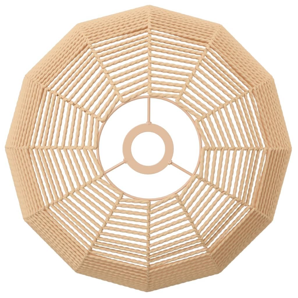 Pantalla de lámpara de 36 x 26 cm de diámetro para lámpara colgante, lámpara colgante de repuesto de hierro y cuerda de papel, casquillo E27, diseño bohemio para salón, dormitorio, comedor