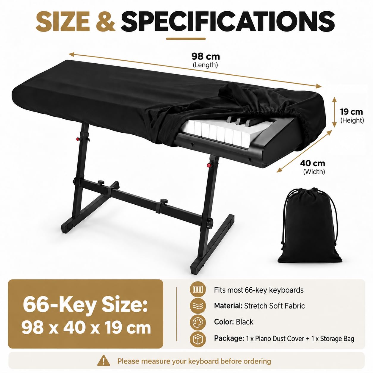 Copertura per Tastiera Pianoforte per Yamaha NP-12 2015-2023