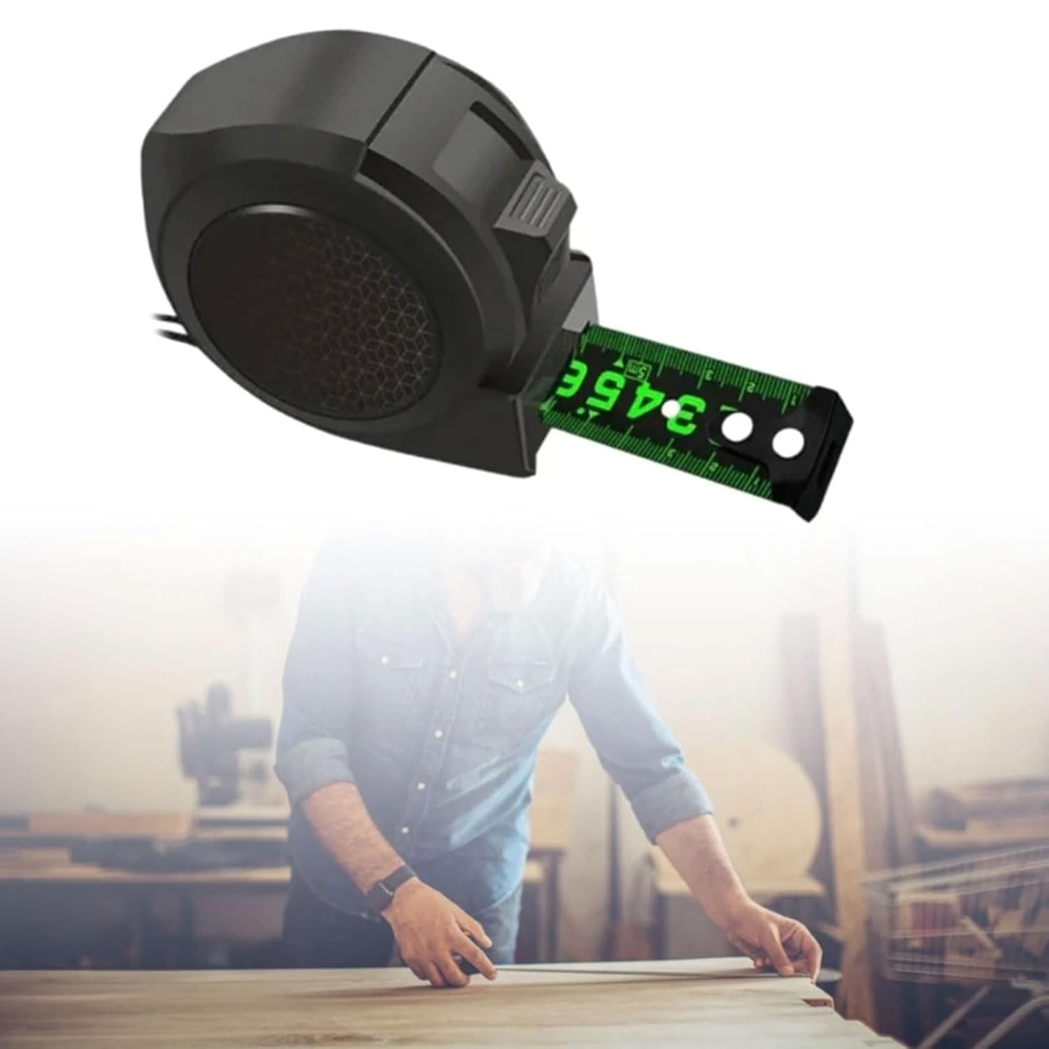 Cinta métrica portátil, Cinta métrica de Acero Fluorescente, Cinta métrica de 7,5 m/10m, Herramienta de medición para carpintería, Cinta métrica
