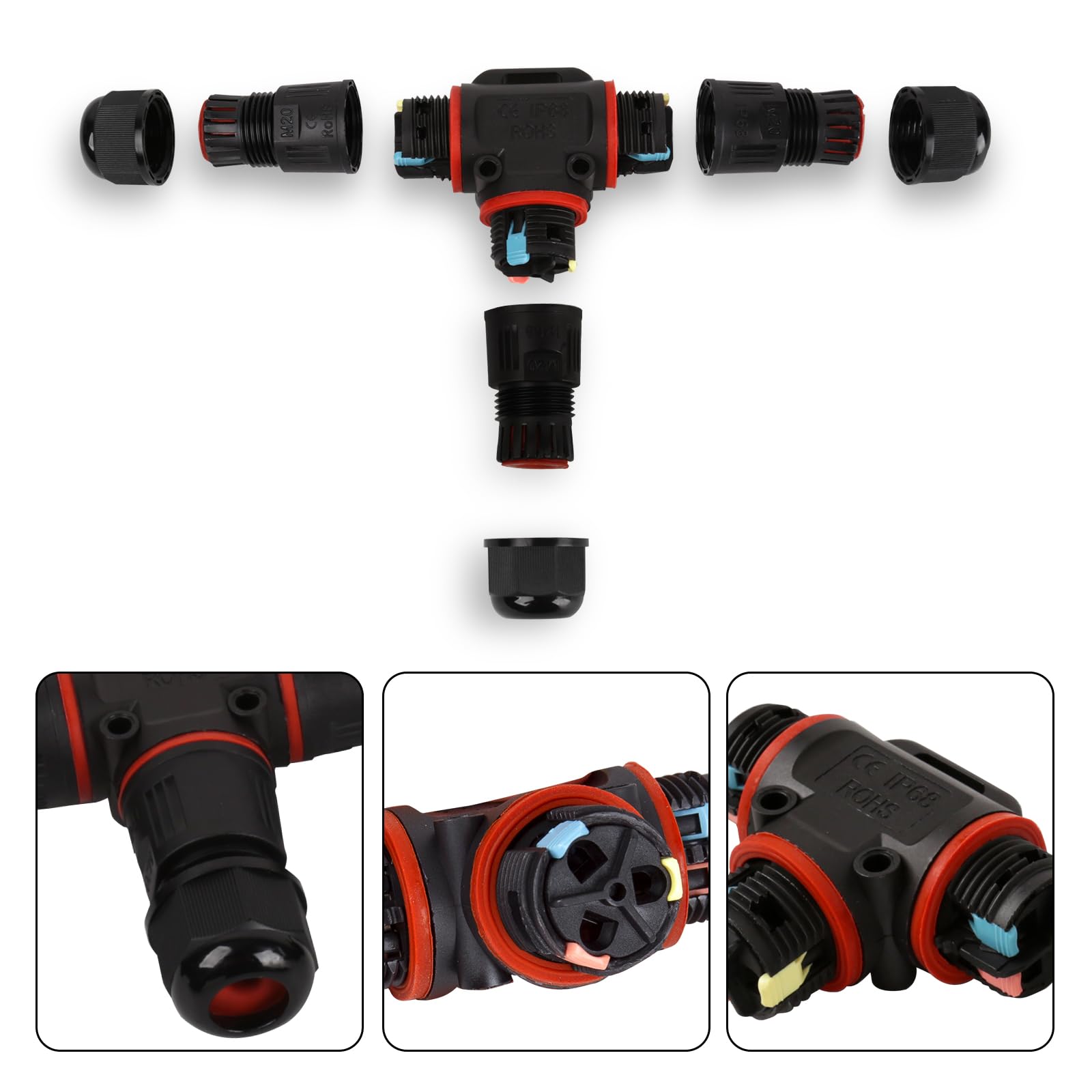 Cokritsm 5 PCS IP68 Waterproof Cable Connectors - Image 4