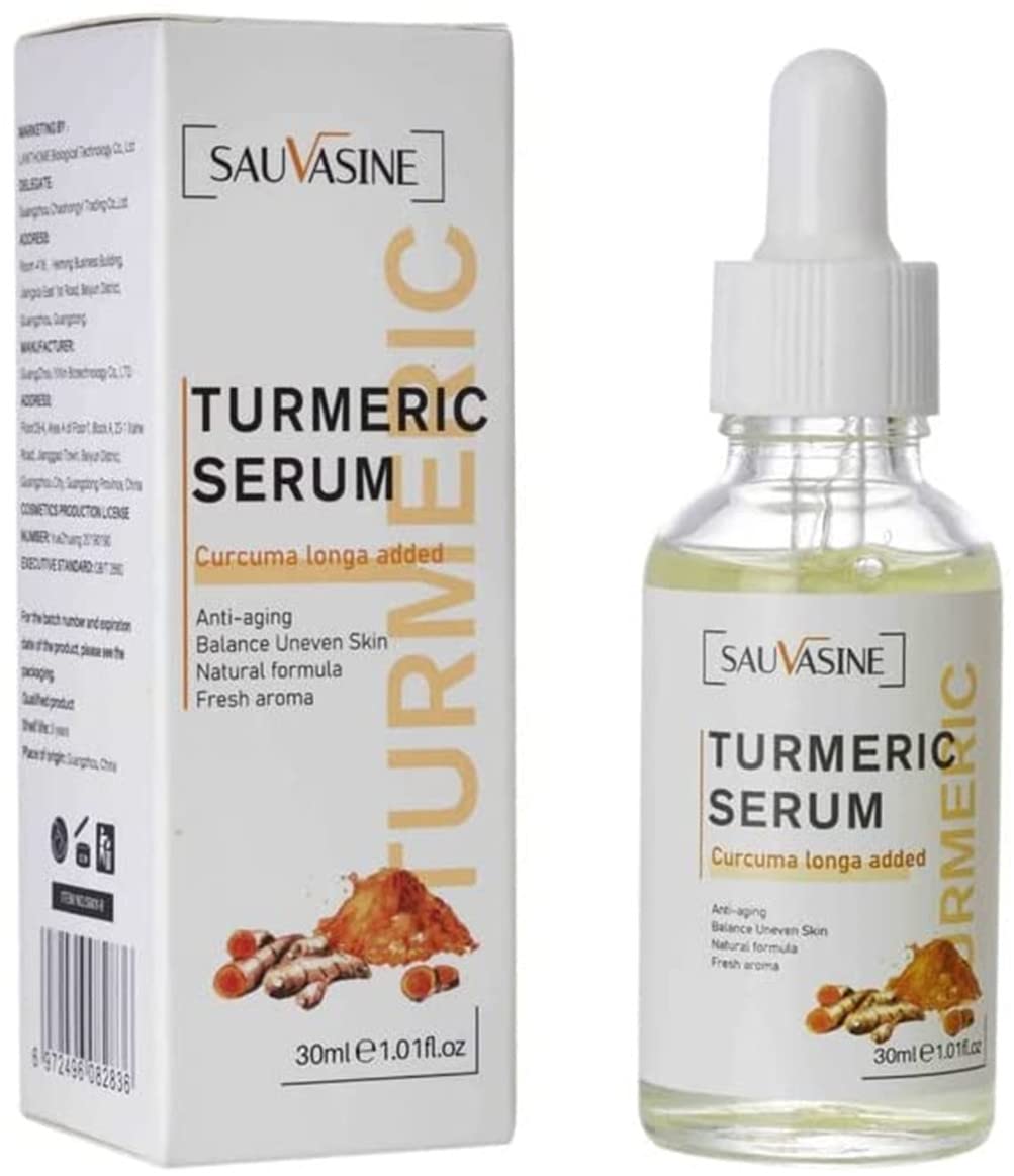 PRDECE Turmeric Dark Spot Corrector Serum, Turmeric Lemon Oil Skin Glow to Lightening Acne Dark Patches, Acne Bright Skin Dark Spot Corrector Face Whitening Serum (3 PCS)