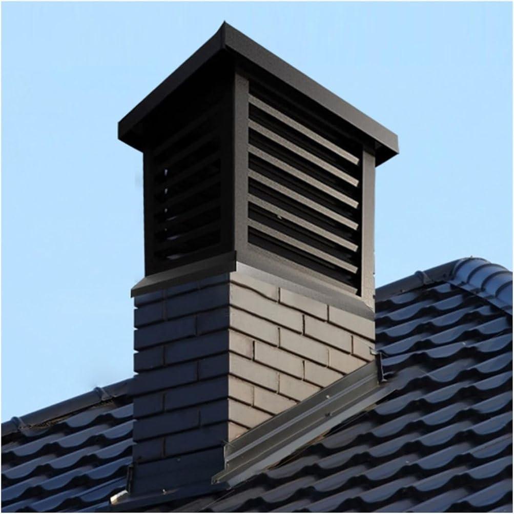 Tapa De Chimenea para Villa, Cubierta De Chimenea Cuadrada De AleacióN De Aluminio, Tapas De Chimenea para Chimeneas A Prueba De Lluvia con Parte Superior CóNica Y Rejilla