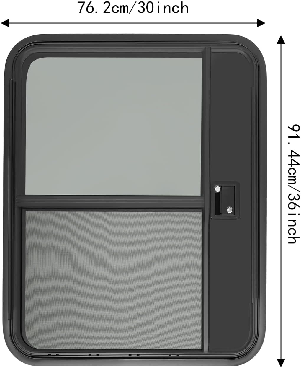 RV Entry Door,30''W x 36''H Left Driver Side RV Camper Teardrop Trailer Door w/4 Keys,Entrance Door for RVs, Campers, Horse Trailers, Cargo Trailers