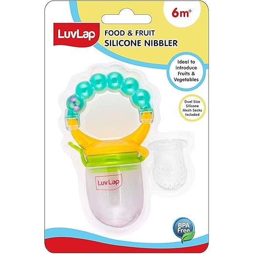 LuvLap Silicone Food Nibbler - Pearly Green
