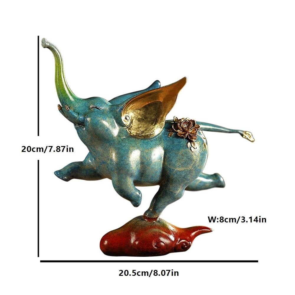 Regał na ciekawostki do domu, brązowy, słoń, ornamenty, do salonu, ręcznie robiona statuetka dekoracja, rzemiosło, biuro, witryna, biurko recepcyjne