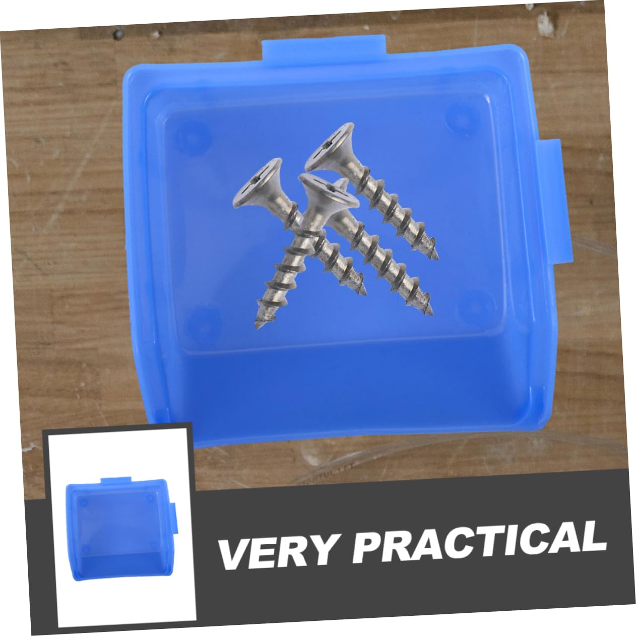 Scatola Porta Oggetti in Plastica Blu 8 Pezzi per Officina | Estrazione Rapida degli Utensili, Produzione di Precisione, per Cacciaviti e Chiavi