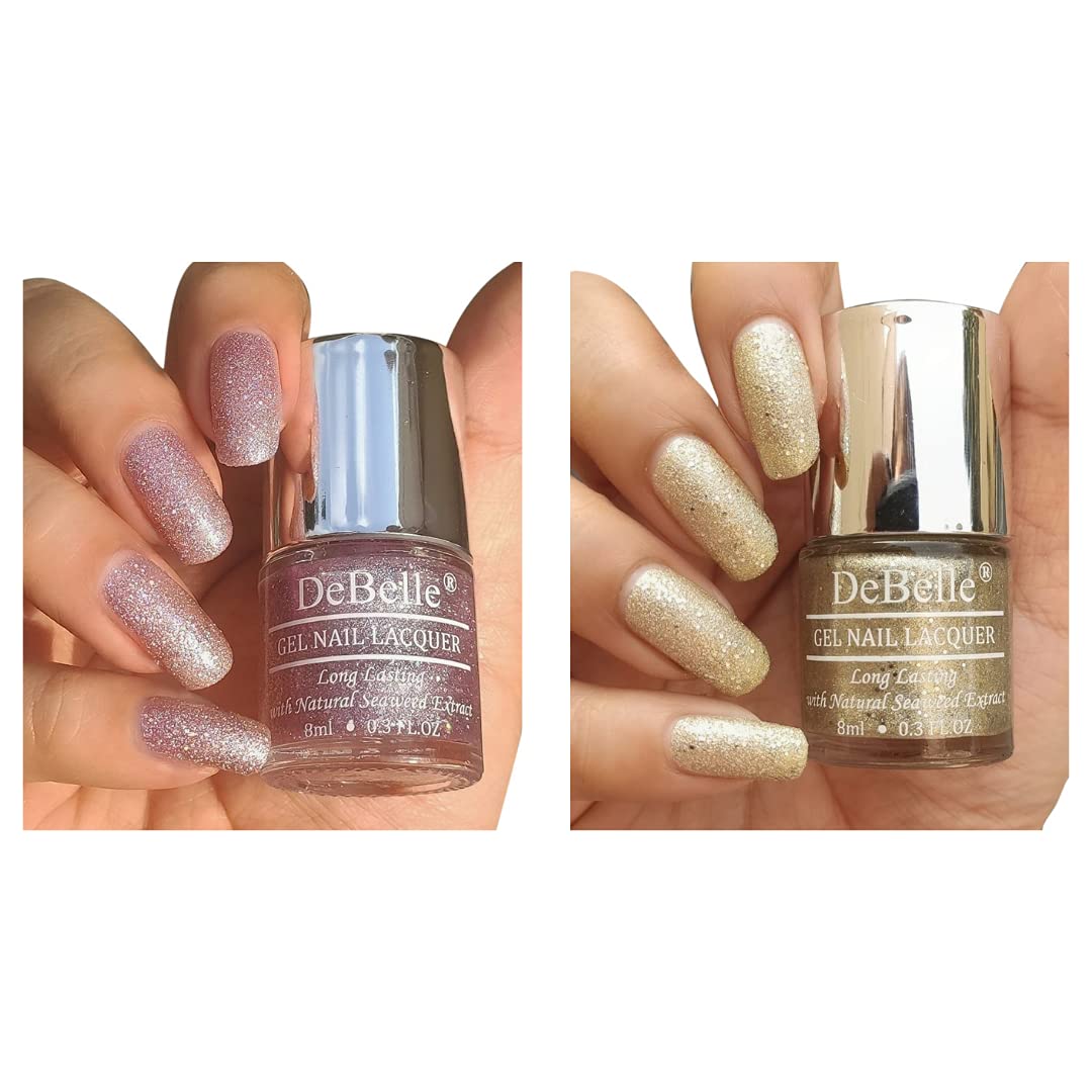 DeBelleGel Nail Polish Combo pack of 2 | Long Lasting | Seaweed Enriched | Toxic & Cruelty Free |16ml (Ophelia, Sirius)