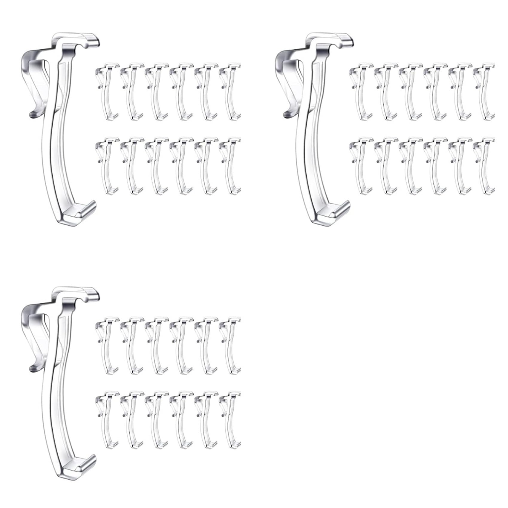 Hndhbfgrt 2.5 Inch Valance Clips Window Blind Clips Clear Plastic Valance Retainer Holder Hidden Valance Clips(36 Pieces)