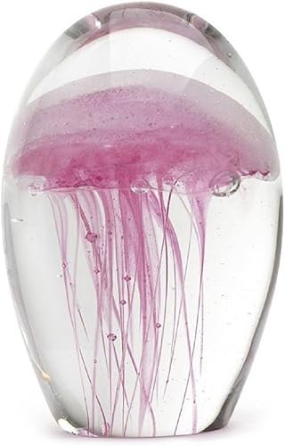 Miniatura 7 de Dynasty Gallery Orquídea Gold brilla en la oscuridad Medusa de vidrio soplado a mano pisapapeles