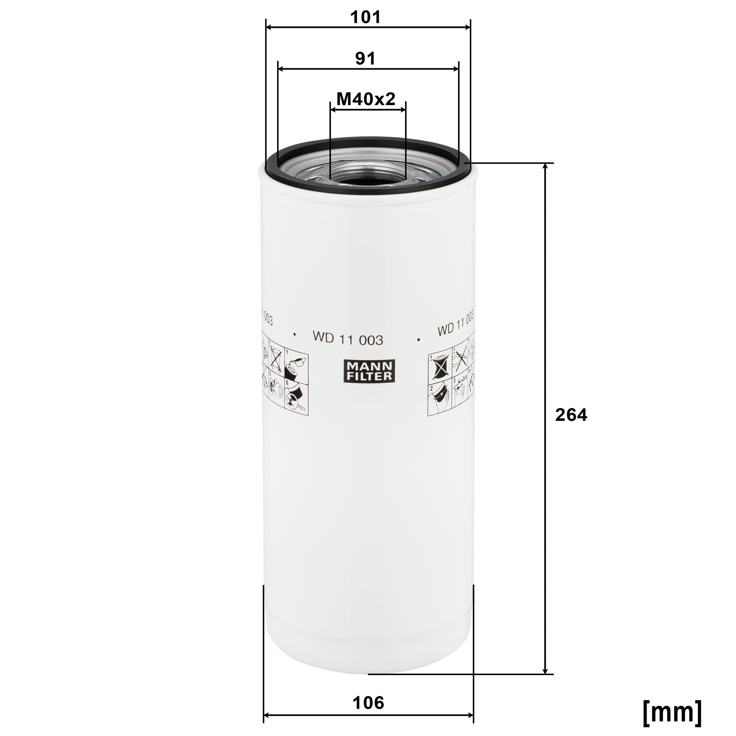 MANN-FILTER, WD 11 003 Hydraulique