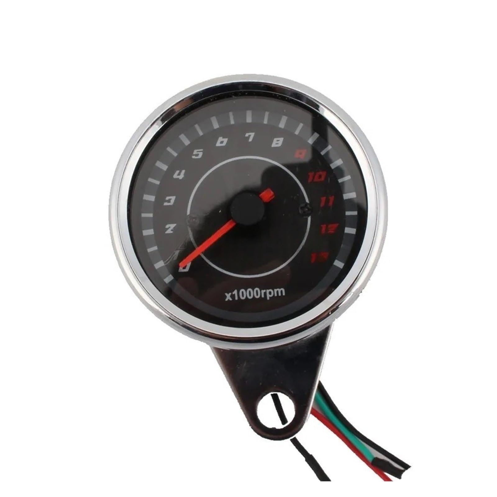 Contagiri Per Moto Con Retroilluminazione A LED, Contagiri Da 0 A 13000 Giri/min, Accessori In Acciaio Inossidabile Per Moto Indicatore