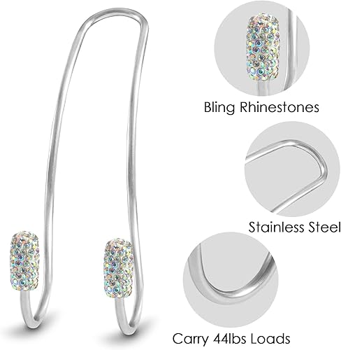 Miniatura 25 de Ganchos organizadores para reposacabezas de asiento de automóvil, organizadores de bolsas, organizador de bolsas y colgador, ganchos de asiento